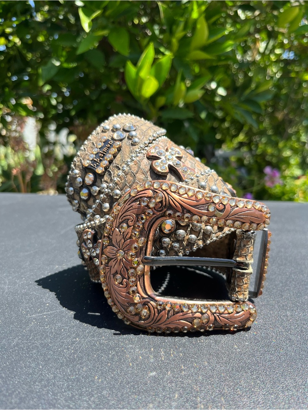 BB Simon Rhinestone Western Belt